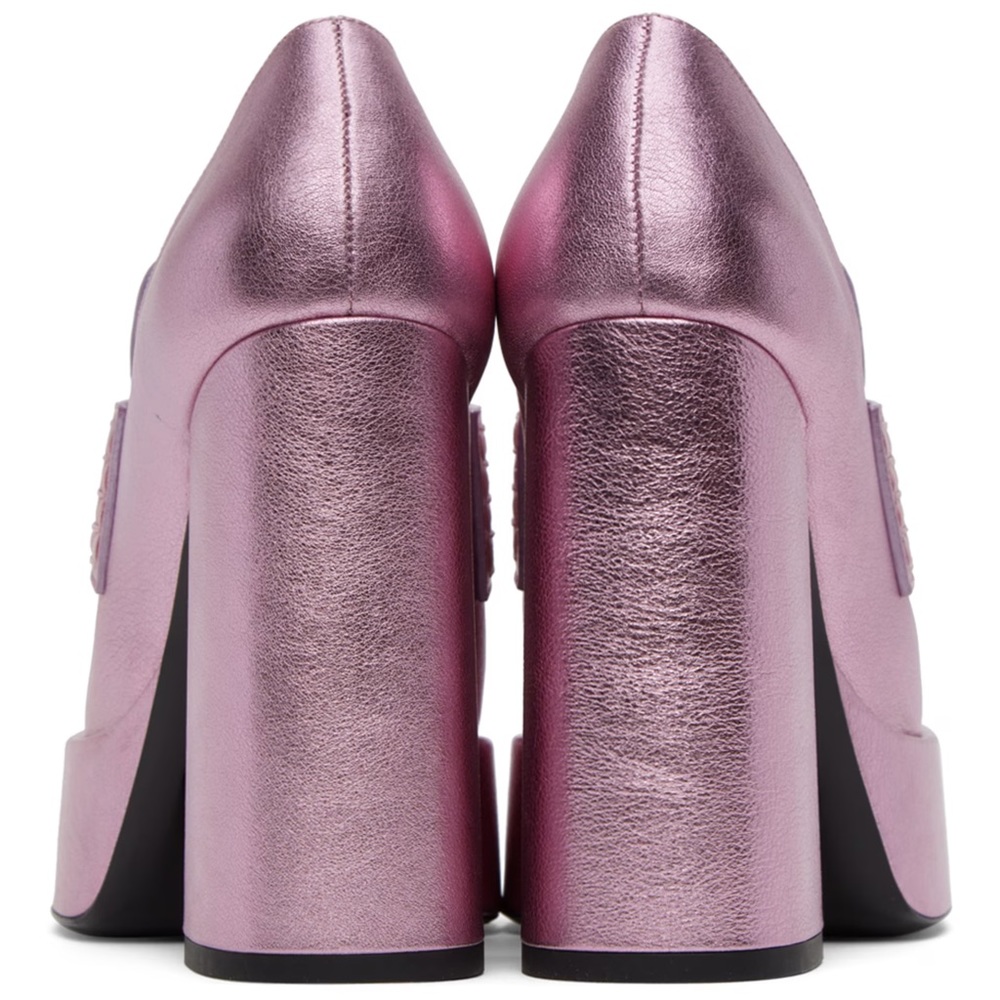 BRAND NEW Authentic!! Versace Pink '95 Medusa Platform Pumps - Picture 10 of 11